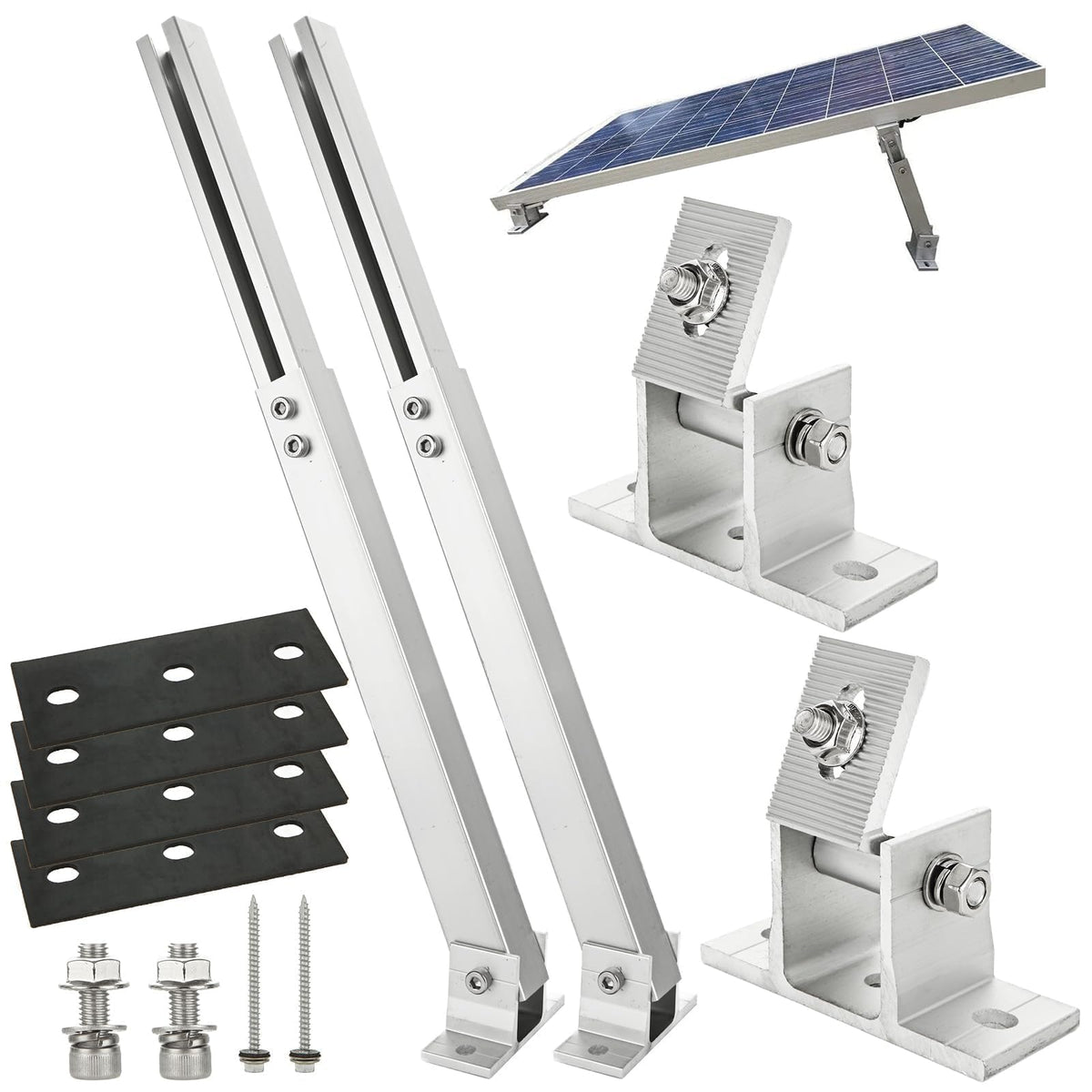 Adjustable Solar Panel Tilt Mount Brackets for 50W–400W Panels