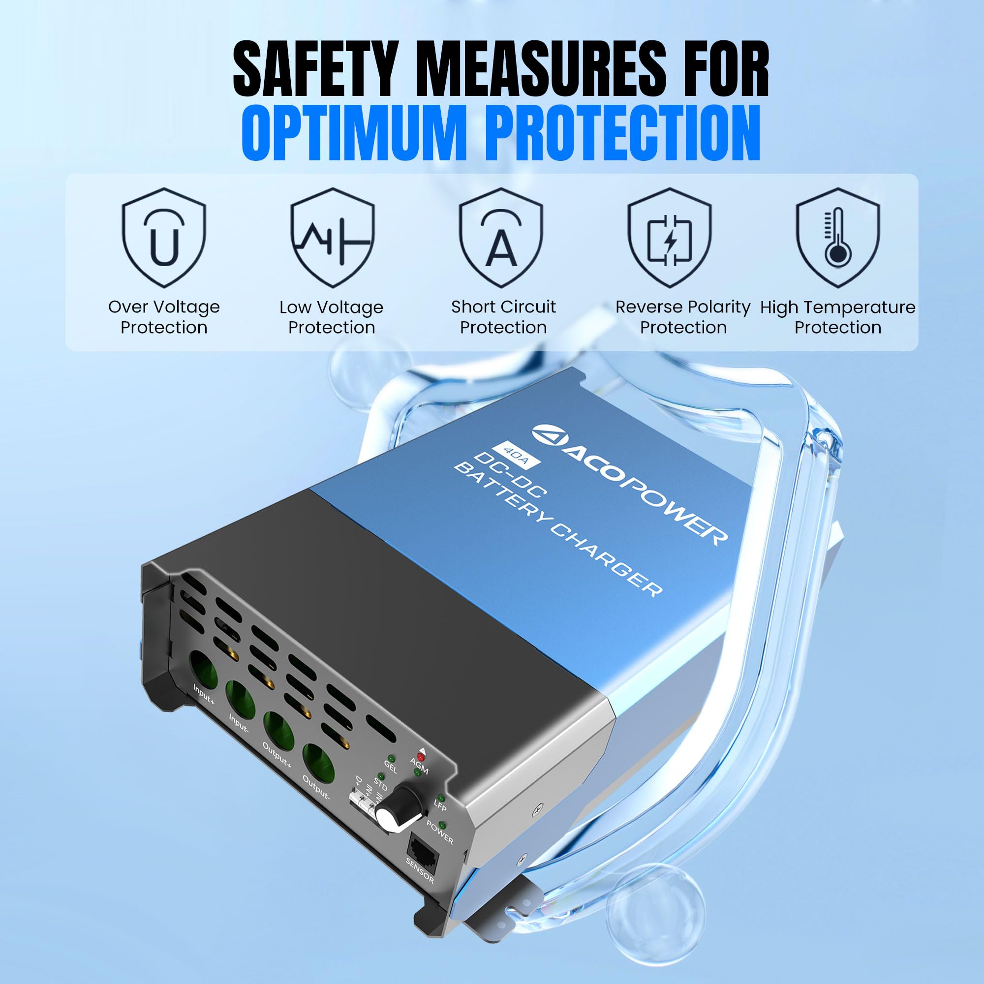 12V 40A DC to DC On-Board Battery Charger
