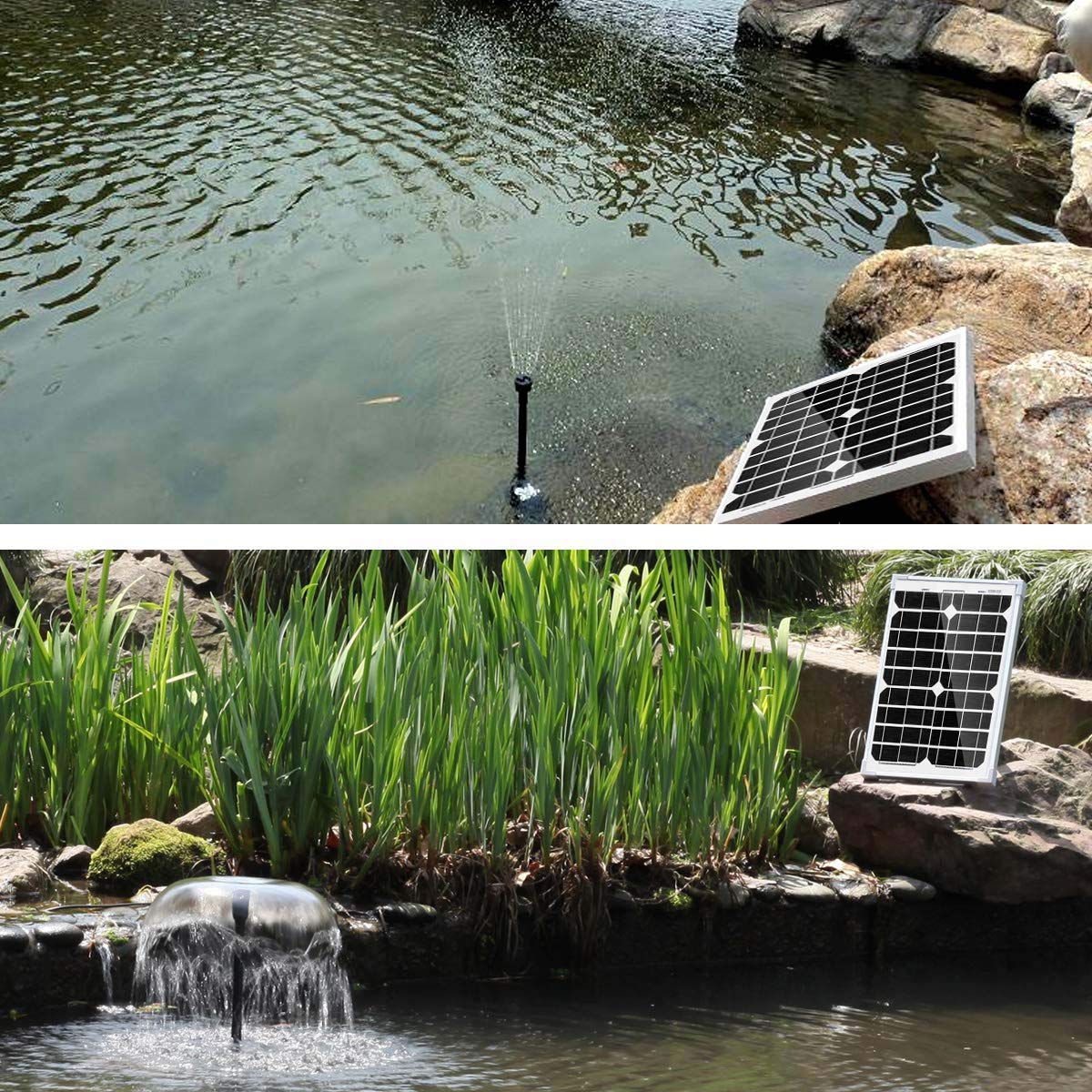 Solar Water Pump Kit-410GPH Submersible Pump and 20W Solar Panel