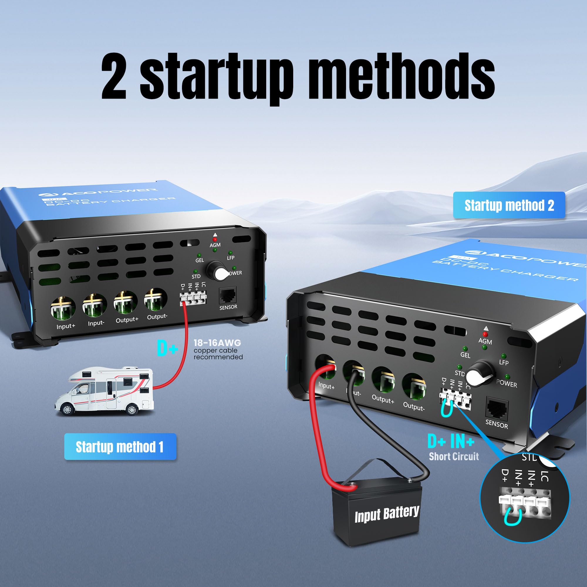 12V 40A DC to DC On-Board Battery Charger